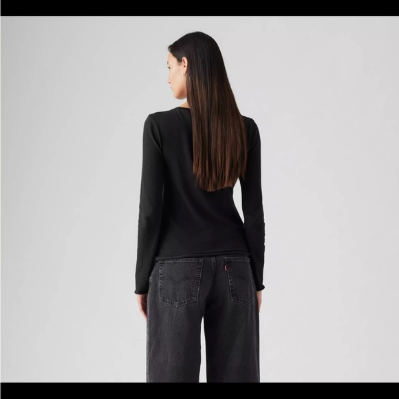 Levi's Lightweight slub top in black size xs - Picture 2 of 5
